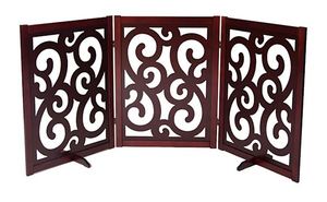 lot 16 image: 35 Folding Wood Pet Gate - Spans to 81, MSRP $129.99