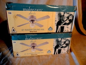 lot 6 image: Lot of 2 ceiling fans - in original boxes, never used