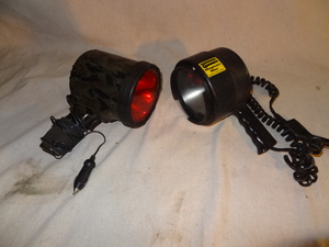 lot 31 image: 2 spot lights  1 camo with red light for hunting