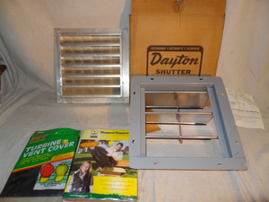 lot 38 image: 2 new Greenhouseshed gable vents with turbine vent cover and hopper topper