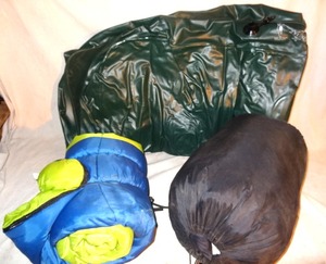 lot 36 image: Camping lot #2 - Coleman adult sleeping bag, Single Air mattress,  & kids sleeping bag