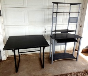 lot 78 image: Lot of 2 garageshop work tables