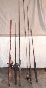 lot 84 image: Fishing Poles lot -  #1 (vintage Mitchell, Diawa)