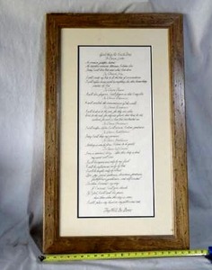 lot 171 image: Large Wood Framed Daily Devotional (22 x 38)