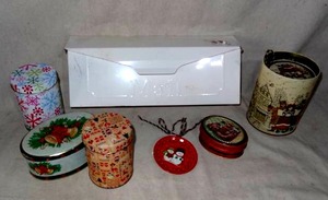 lot 174 image: Vintage Porch Mailbox & Decorative Tins