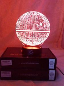lot 52 image: LE3D 3D OPTICAL ILLUSION DEATH STAR LIGHT