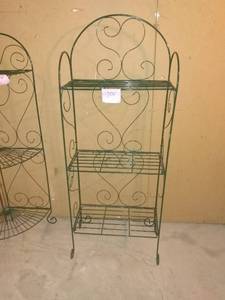 lot 150 image: 3 Tier Corner Plant Shelf And 3 Tier Plant shelf