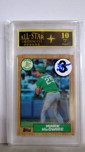 lot 3 image: 1987 - GEM MINT 10 - GRADED 1987 TOPPS MARK MCGUIRE ROOKIE CARD