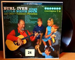 lot 24 image: 1959 -  Vintage Burl Ives Sings Little White Duck Childrens Vinyl Record Album LP