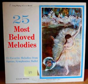 lot 67 image: 1967 -  Vintage 25 Most Beloved Melodies Record Album Vinyl LP Good