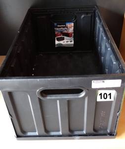 lot 101 image: CLEVERMADE CLEVER CRATES UTILITY CRATES 16 GAL. 62 LITERS - RETAIL $25