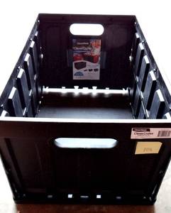 lot 103 image: CLEVERMADE CLEVER CRATES UTILITY CRATES 16 GAL. 62 LITERS - RETAIL $25