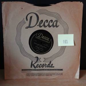 lot 181 image: 1944 ANDREWS SISTERS-VIC SCHOEN Rum And Coca-Cola  One Meat Ball 78 VG $$