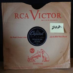 lot 202 image: 1945 -  Betty Hutton 78 RPM Record Paul Weston Blue Skies Stuff Like That There VG $$$