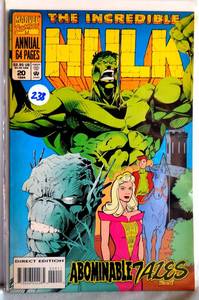 lot 238 image: 1994 - RARE  THE INCREDIBLE HULK COMIC BOOK # 20 ANNUAL $$$$