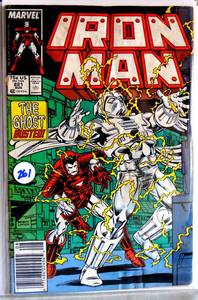lot 261 image: 1987 -  Iron Man #221 Ghost 3rd Appearance VFNM  Marvel Comics