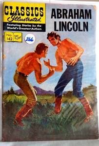 lot 266 image: 1958 -  Abraham Lincoln Jan 1958, No. 142, Classics Illustrated Vintage Original Comic Book