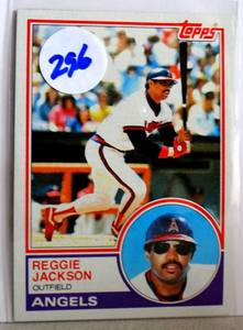 lot 296 image: 1983 Topps Set REGGIE JACKSON #500 CALIFORNIA ANGELS - NMMINT