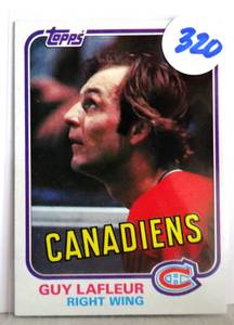lot 320 image: 1981-82 NHL Topps Hockey Guy Lafleur #19 Montreal Canadiens