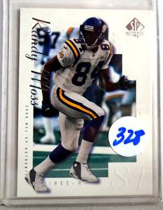 lot 328 image: RANDY MOSS 2000 SP AUTHENTIC FOOTBALL CARD #46 MINNESOTA VIKINGS NRMT