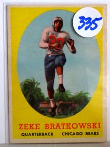 lot 335 image: 1958 Topps Set Break # 23 Zeke Bratkowski VGEX VINTAGE