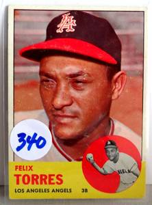 lot 340 image: 1963 Topps Set Break #482 Felix Torres EX