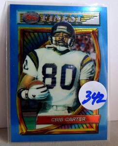 lot 342 image: 1994 TOPPS FINEST - CHRIS CARTER EAGLESVIKINGSDOLPHINS SUPERSTAR RECEIVER