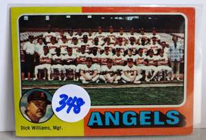 lot 348 image: CALIFORNIA ANGELS TEAM CARD TOPPS 1975 CARD # 236