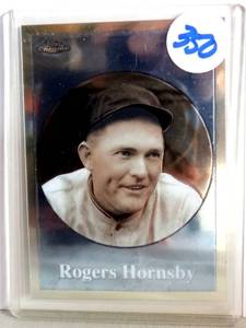 lot 350 image: 2001 Topps Chrome Refractor Rogers Hornsby BT6 Before Topps C51 MT $$$$