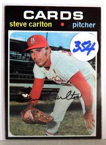 lot 354 image: 1971 Topps Set Break # 55 Steve Carlton VG-VGEX HOFAMER