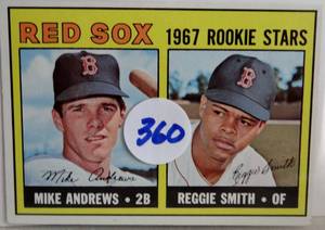 lot 360 image: Topps 1967 Red Sox Rookies Star #314 Reggie SmithMike Andrews $$