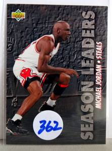 lot 362 image: 1993-94 Upper Deck Michael Jordan Season Leaders Steals Chicago Bulls #171