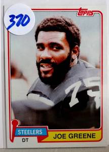 lot 370 image: 1981 Topps # 495 Mean Joe Greene Pittsburgh Steelers HOF Football Card $$