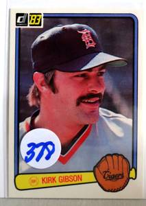 lot 378 image: 1983 Donruss Kirk Gibson #459 Detroit Tigers NM