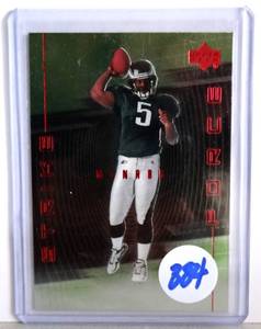 lot 384 image: 1999 UD Strike Force Donovan McNabb RC Philadelphia Eagles Rookie Card