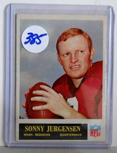 lot 385 image: Philadelphia Gum Co. 1965 Sonny Jurgensen # 188 in VGEX Condition. $$$