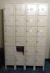 lot 25 image: 24 Door Metal Locker Stack