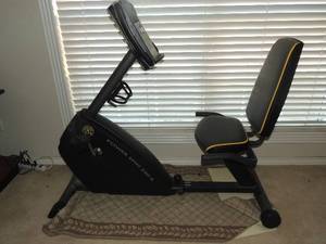 lot 26 image: Gold gym workout target pacer bike power spin 230R includes MP3 player system