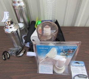 lot 212 image: Sunbeam Jr. Chopper, plus 2 martini shakers, and much more
