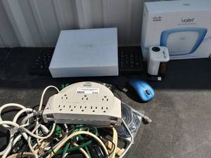 lot 235 image: Valet, home wireless made easy, computer wires, photo album and keyboard