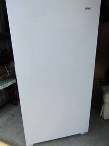 lot 98 image: Frigidaire deep freeze model #MFU17F3GW6 Amps. 5.0 64x32x62