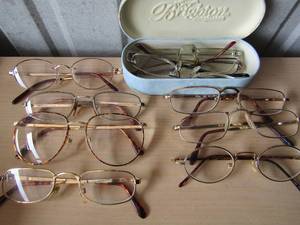 lot 309 image: Various gold frame eyeglasses personal optical plus 3.25