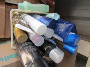 lot 320 image: Shampoo hairspray body scrubs all open