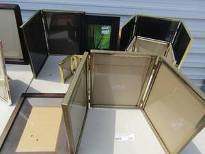 lot 339 image: 5x7 shadow box   3 fold up 8x10 photo frames     5x7 fold up photo frame