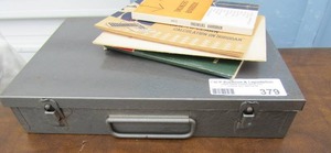 lot 379 image: Gray box, engineers handbook and survival handbooks