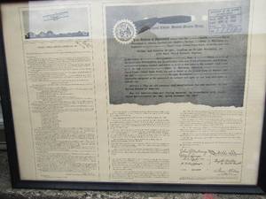 lot 401 image: Original 24x18 Corps United States Army About the Wright Brothers April 1903-April 1908- No. 1.8.1.10, First of Flight signal Corps.