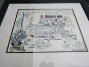 lot 409 image: Big window Co. Storefront art 23x19