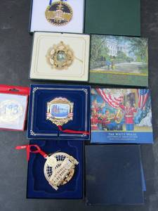 lot 198 image: FOUR White House Christmas Ornaments  1996, 2005. 2010   SPACE SHUTTLE,