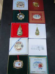 lot 199 image: 5  White House Christmas Ornaments , 2006. 2007. 2011  2013  2015