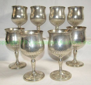 lot 33 image: Sterling silver Reed & Barton goblets (bid is times the quantity of 8)